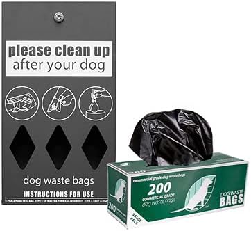 ZERO WASTE USA Standard Low Profile Dog Waste Station/Roll Bag System - Square Can (Matte Black)