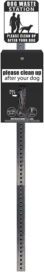 Standard Mini Dog Waste Station / EZ_Tie Hanging Bag System (Matte Black)