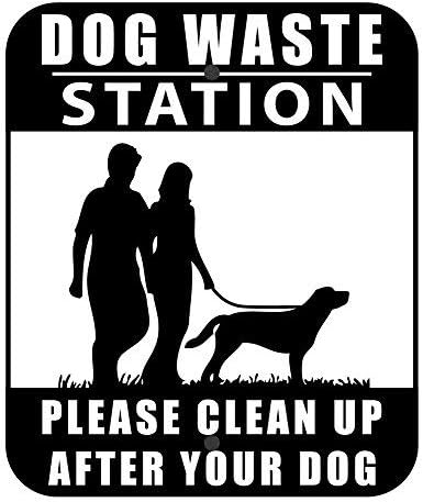 Standard Dog Waste Station / EZ_Tie Hanging Bag System_Square Can(Matte Black)