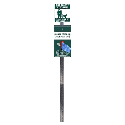 Doggie Walk Bags® Mini Dog Waste Station - Green | Blue Tie-Handle Bags | Rust-proof aluminum mini station with 400 blue tie-handle bags, locking dispenser, galvanized post, 10-year warranty