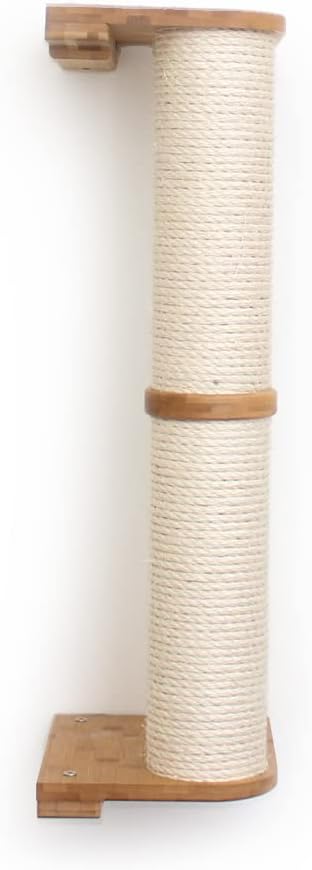 Catastrophic Creations Cat Scratching Post – 2-Tier Cat Wall Scratcher - Bamboo and Sisal Cat Scratcher Post – Durable Cat Scratching Posts for Indoor Cats – Modern Cat Furniture
