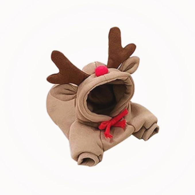 Warm Dog Winter Clothes Cute Fruit Dog Coat Hoodies Fleece Pet Dogs Costume Jacket for French Bulldog Chihuahua Ropa para Perro(Coffee,XS)