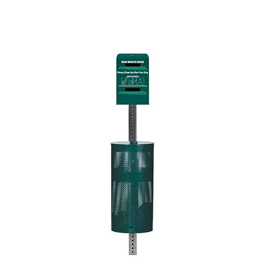 Standard Low Profile Dog Waste Station / Tie_Handle Roll (Matte Green)