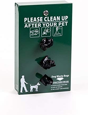 Zero Waste USA - The Sentry® Dog Station - (Universal Fit) Roll Bag System - Free 400 waste bags and 25 can liners - Over 500k sold in USA (Gloss Green)