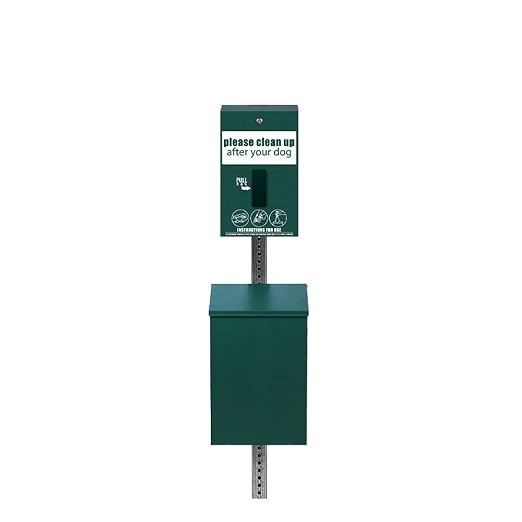 Standard Low Profile Dog Waste Station/MittN Bag™ System_Square Can(Matte Green)