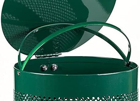 Zero Waste USA - Low Profile Dog Waste Station - EZ-Tie Hanging Bag System - Free 400 waste bags and 25 can liners - Over 500k sold in USA (Gloss Green)