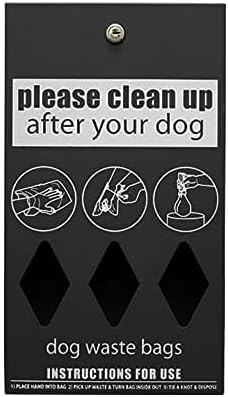 Zero Waste USA - Aluminum Roll Bag Dog Waste Dispenser, Matte Black | Rust-proof aluminum roll bag dispenser for 8" x 13" bags, includes 400 bags, locking door, 25% more storage capacity