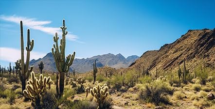 Reptile Habitat Background, Retro Desert Oasis Cactus Terrarium Background 30X18 in Background with 8 EVA Double-Sided Tape