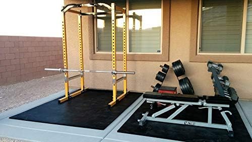 American Floor Mats - Heavy Duty Stall Tiles - Stable/Horse Tiles - Thick, Durable Rubber Flooring Solid Black 12' x 20' Set 3/8" Thick (60 Tiles Total)