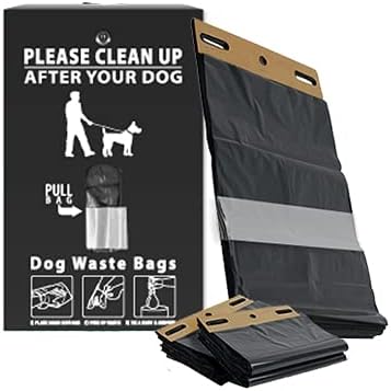 Zero Waste USA - The Gladiator® Dog Waste Station - SINGLpul® Header Bag System - Free 400 waste bags and 25 can liners - Over 500k sold in USA (Matte Black)