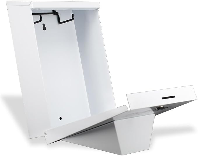 Mutt Mitt® Aluminum Dog Waste Starter Station - Gloss White | Singles | Rust-proof aluminum dispenser, includes 400 header bags, locking hood, fits all 5" header refills, hardware included
