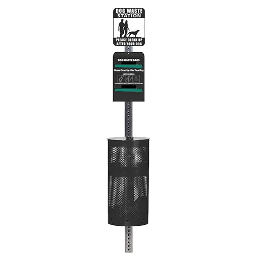 Standard Dog Waste Station / Tie_Handle Roll (Matte Black)