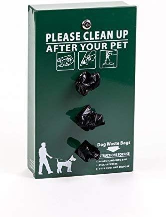 ZERO WASTE USA - Rust Proof Aluminum Dog Waste Station for Roll Bags (Most Popular Bags) - Free 400 Waste Bags & 25 can Liners - Over 500k Sold in USA (Gloss Green)