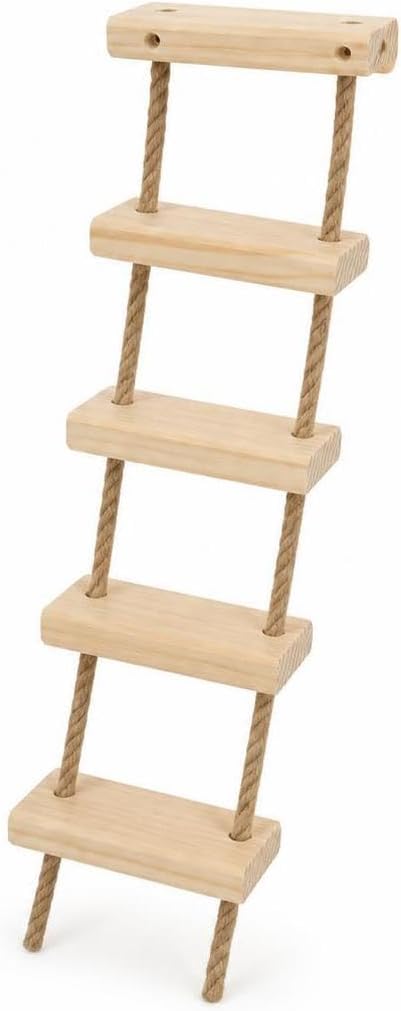 with Shelves for Climbing and Play, Hard Ladder