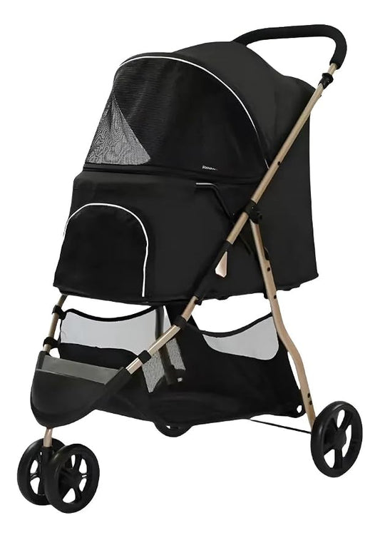 Pet Stroller for Small/Medium Dogs & Cats, Lightweight Travel Stroller(Black)