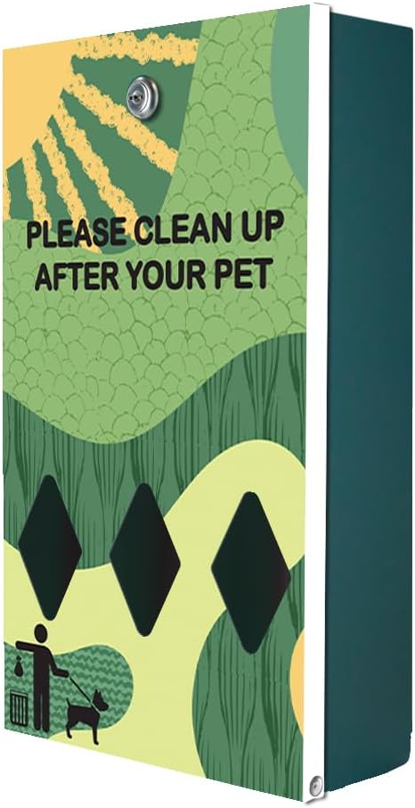 Zero Waste USA - DISPENSE-ART™ Roll Bag Dispenser & Sign - Green Land | UV-printed roll bag dispenser & matching sign, 400 bags, 25% more storage, mounts to walls, posts & fences