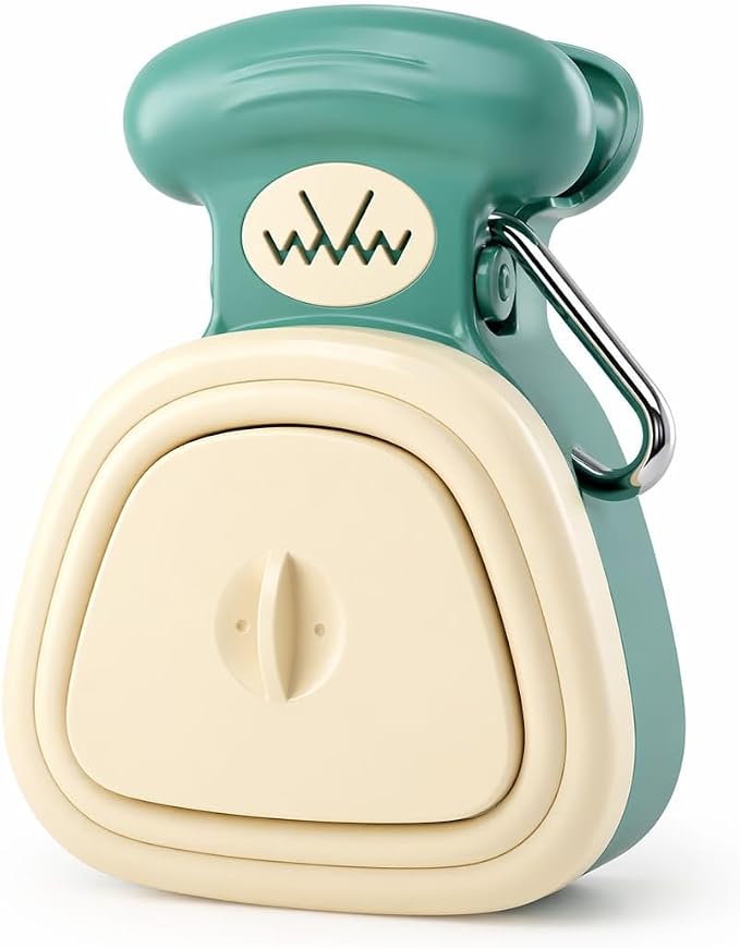 Dog Pooper Scooper with Waste Bag Dispenser – Small Size, Portable, Lightweight, One-Hand Operation, Leak-Proof, Durable Pet Waste Scooper (Green)