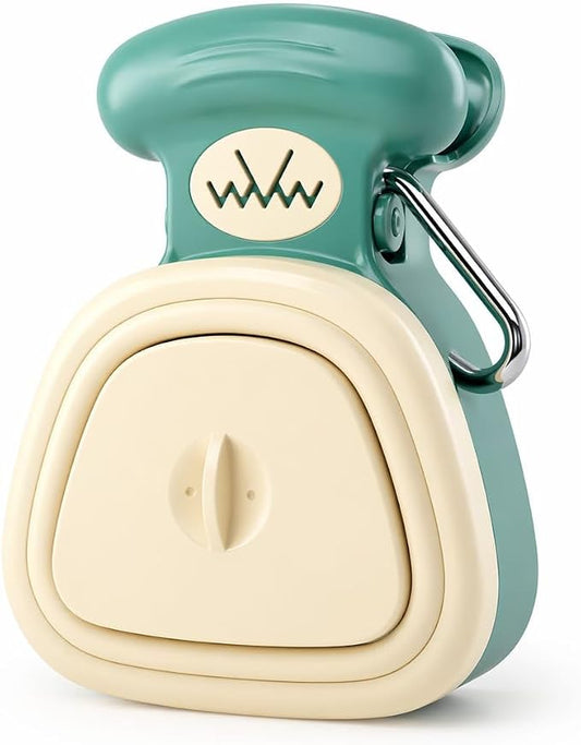 Dog Pooper Scooper with Waste Bag Dispenser – Small Size, Portable, Lightweight, One-Hand Operation, Leak-Proof, Durable Pet Waste Scooper (Green)