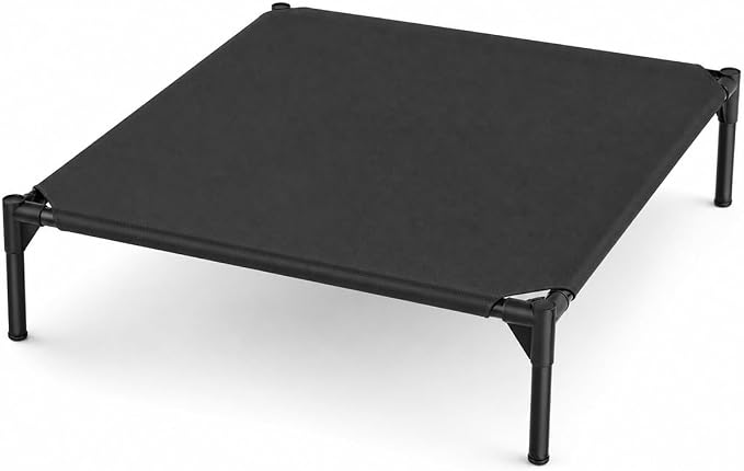 Elevated Dog Cot Bed,Cooling Raised Pet Bed with Washable Breathable Mesh Sturdy Metal Frame,Portable Raised Dog Bed with Anti-Slip Feet for Indoor Outdoor Backyard Use (29" X 26" X 7")