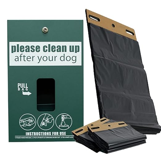 Standard Low Profile Dog Waste Station/MittN Bag™ System (Matte Green)