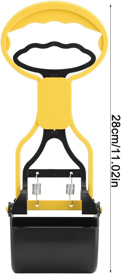 Heavy Duty Dog Poop Scooper, Foldable Pet Waste Remover, with Long Handle for Easy Cleanup Jaw Clip for Puppies and Animals Waste Disposal