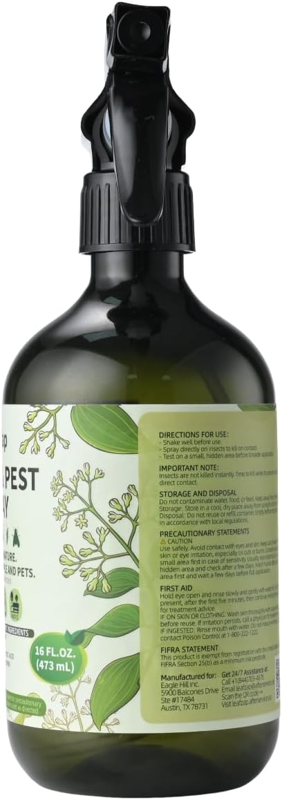 Natural Bug Spray, Triple Essential Oil Formula, Insect Repellent with Cinnamon Oil for Pest Control, Effective Against Ants, Spiders, Roaches &More, Indoor Outdoor Use, Family & Pet Safe (Pack of 2)