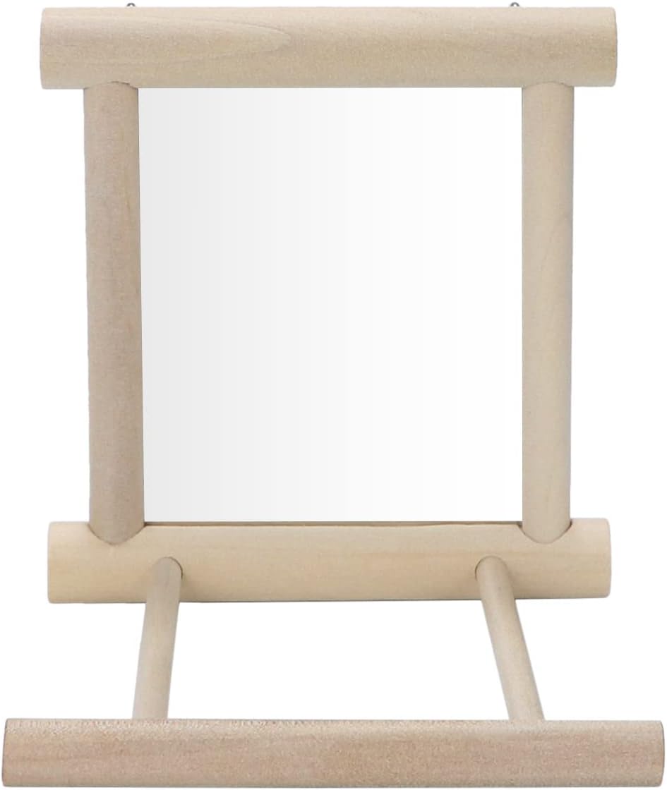 Bird Mirror with Perch Bird Toys for Parrots Budgies Parakeets Cockatiels Lovebirds Finches Canaries