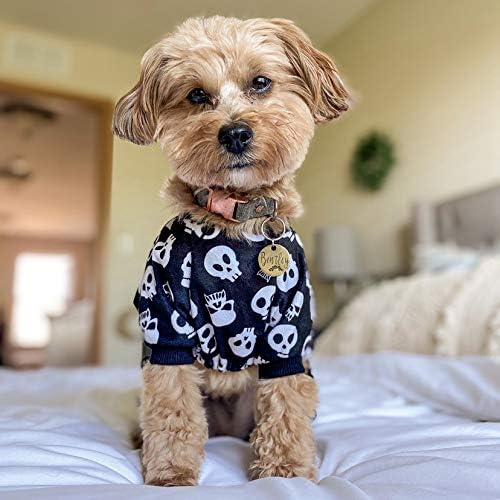 CuteBone Dog Halloween Pajamas Puppy Onesies Small Dogs Soft Pjs Coat Cat Apparel Comfy Pet Christmas Clothes Outfit Doggie Bodysuit P11S