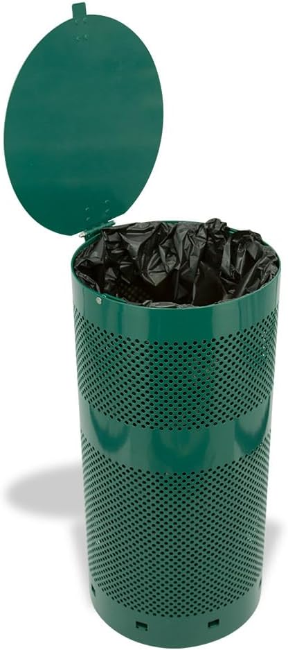ZERO WASTE USA - Rust Proof Aluminum Dog Waste Station for Roll Bags (Most Popular Bags) - Free 400 Waste Bags & 25 can Liners - Over 500k Sold in USA (Gloss Green)