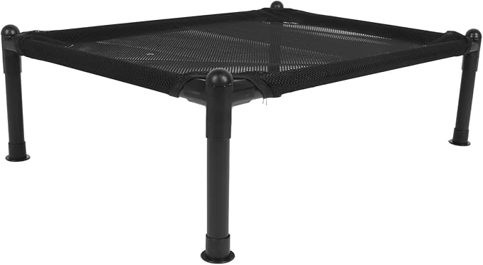 Elevated Dog Bed, Raised Dog Bed with Steel Frame and Breathable Mesh, All - Season Outdoor Dog Bed for Camping Park Backyard, Includes 4 Non - Slip Mats and Tube Covers (Medium)