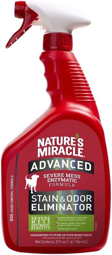 Nature's Miracle Laundry Boost In-Wash Stain & Odor Remover, 32 Oz, Stain and Odor Removing Additive For All Washing Machines & Advanced Stain and Odor Eliminator Dog for Severe Dog Messes 32 Fl Oz