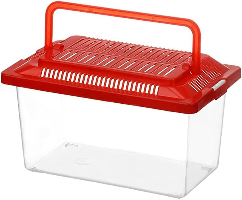 Plastic Turtle Fish Tank Handheld Aquarium Reptisoil Reptile Storage Nest Plastic Fish Bowls Bearded Dragon Habitat Glass Containers Lizards Reptile Feeding Tank Animal Turtle Tank