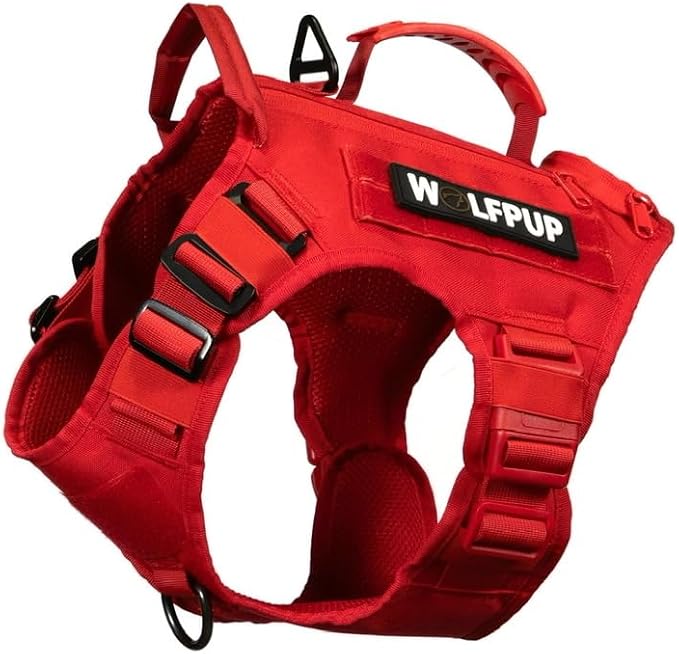 Red Tactical Dog Vest by WOLFpup