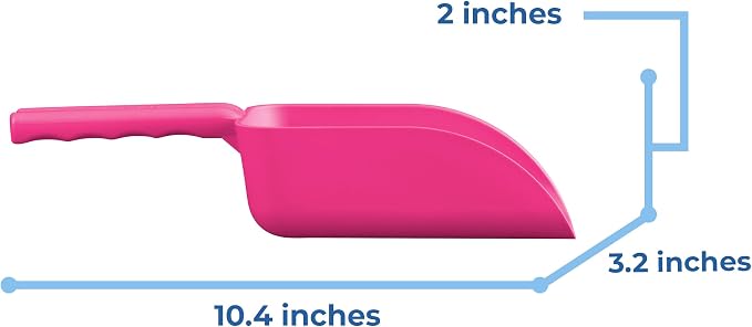 Vikan Remco 63001 Color-Coded Plastic Hand Scoop - BPA-Free Food-Safe Kitchen Utensils, Restaurant and Food Service Supplies, 16 oz, Pink