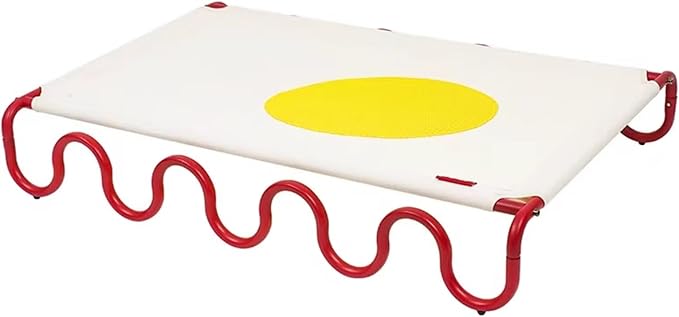 SpaceTime Elevated Dog Beds Large Sized Dog,Outdoor Dog Bed Waterproof,Pet Beds for Large Dogs,Raised Big Dog Bed XL,Comfort Dog Cot Washable with Cooling Breathable Mesh,Easy to Assemble (White)