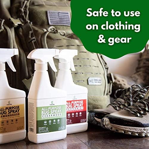 Cedarcide All-Purpose Bug Spray | Kill and Control Mosquitos, Fleas, Ticks, Ants | Made with Natural Essential Oils | Use on People, Pets & Kids (Lemongrass, Pint (16 Oz.))