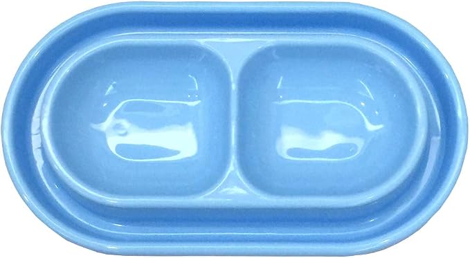 Ant Proof Cat Dish 32 Oz Pet Food Water Bowl for Dogs Cats Blue, M | Ant Proof Food Bowl, No Spill Dish, Outdoor Feeding, Deep Wide Water Moat, Ants Barrier Blocks Insects, Lightweight Plastic