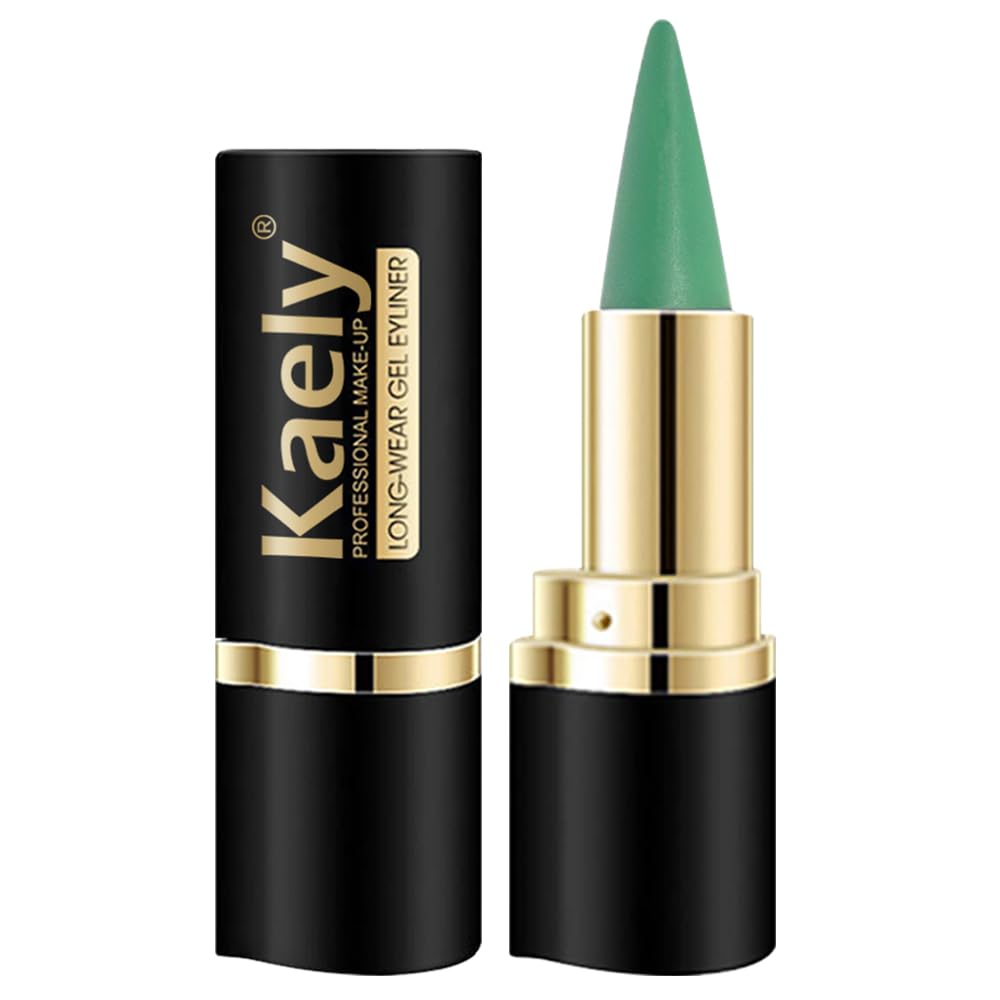 evpct 1Pcs Light Green Gel Eyeliner Pencil Eye Black Face Paint Stick Makeup Set Waterproof Matte Cream Crayon Eyeliner Pencil Set Cat Eye Liners Eyeshadow Guide delineador de ojos contra el agua