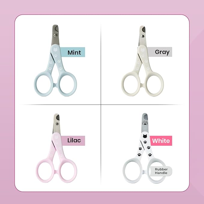 Necoichi Purrcision Feline Nail Clippers | Lever Principle Cat Nail Clipper | Butter-Smooth Cuts | Made in Japan, Seki Swordsmith Craftsman | Stainless Steel Cat Claw Trimmer for Indoor Cats (Lilac)