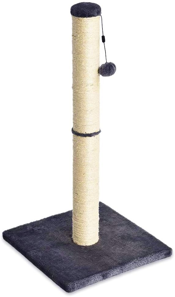 Amazon Basics Cat Scratcher - Indoor Classic Single Cat & Kittens Scratching Post, Medium (31.5"H) - Grey