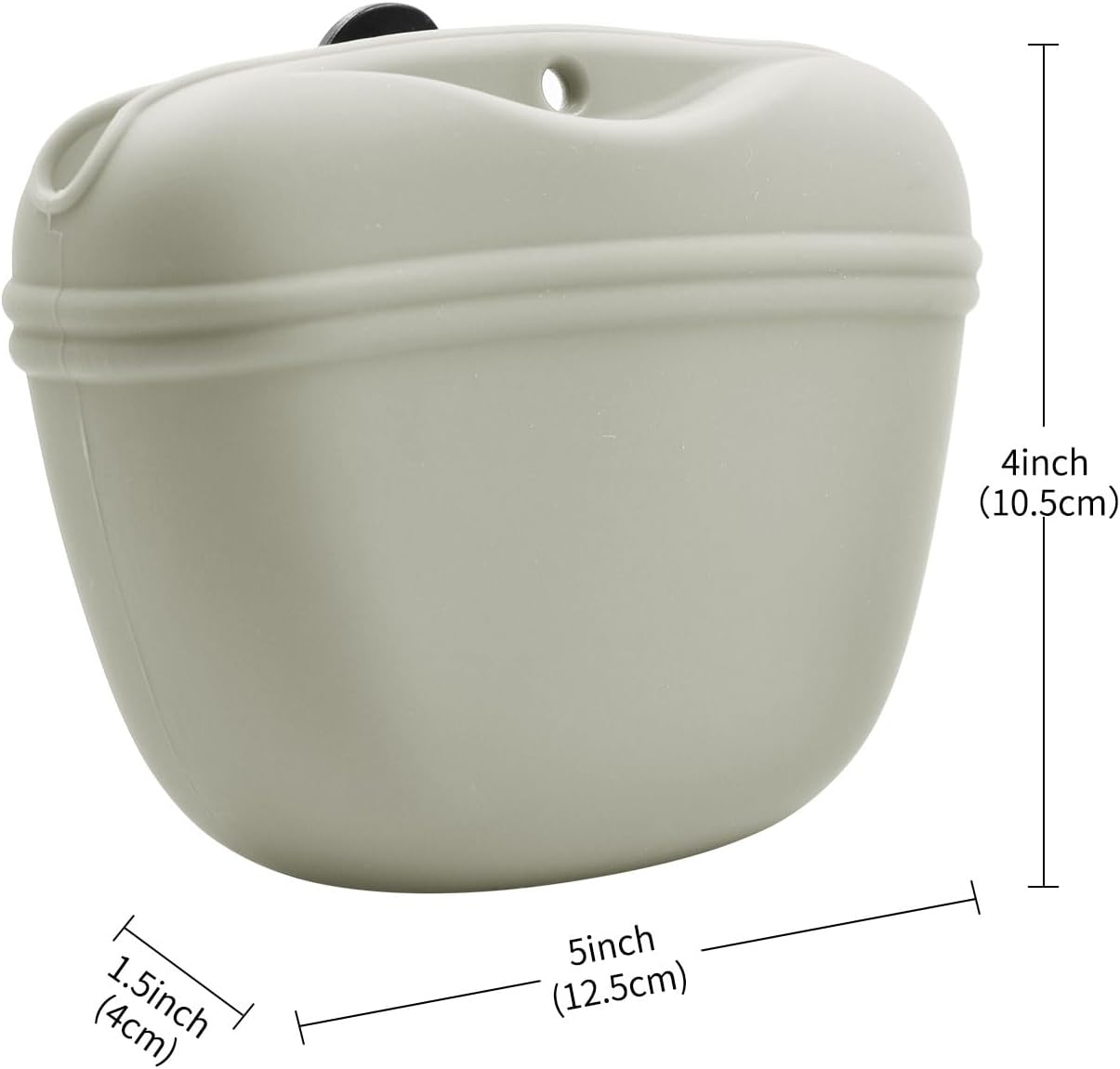 AUDWUD Silicone Dog Treat Pouch,Clip on Portable Training Container,Convenient Magnetic Buckle Closing and Waist Clip,No BPA