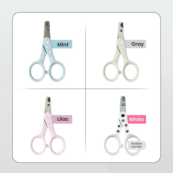 Necoichi Purrcision Feline Nail Clipper | Lever Principle Cat Nail Clipper | Butter-Smooth Cuts | Made in Japan, Seki Swordsmith Craftsman | Stainless Steel Cat Claw Trimmer for Indoor Cats (White)