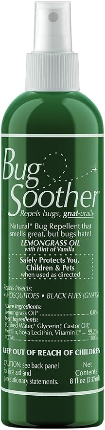 Bug Soother Natural Insect Repellent Spray, DEET-Free Family Pack (4 Count) | Plant Based | Repels Mosquitos, Gnats & No See'ums | Family Safe | Made in the USA