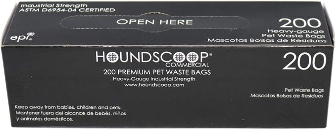 200 Ct Pet Waste Bags on Roll, Leakproof Commercial Poop Bags | Industrial Strength Dog Poop Bags on Roll in a Box, Leakproof Commercial Grade for home or station, easy-store heavy-duty