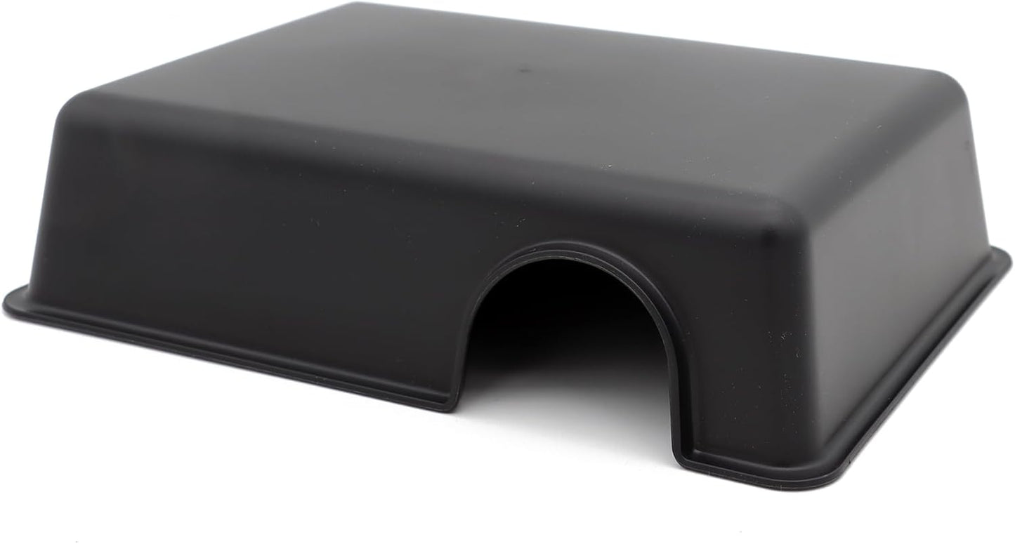 Reptile Hide Box Snake Hide Feel Secure and Safe, Gecko Hide (Black, Large 2 Pcs)