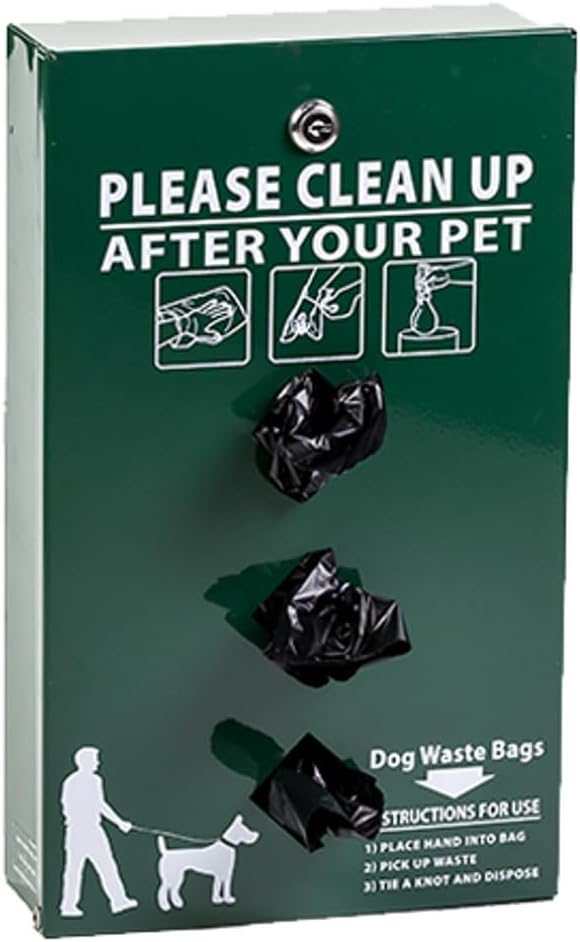 ZERO WASTE USA - Aluminum Low Profile Dog Waste Station, Gloss Green | 5' low-profile aluminum station with 400 roll bags, 25 liners, rust-proof construction, blends into parks and landscapes