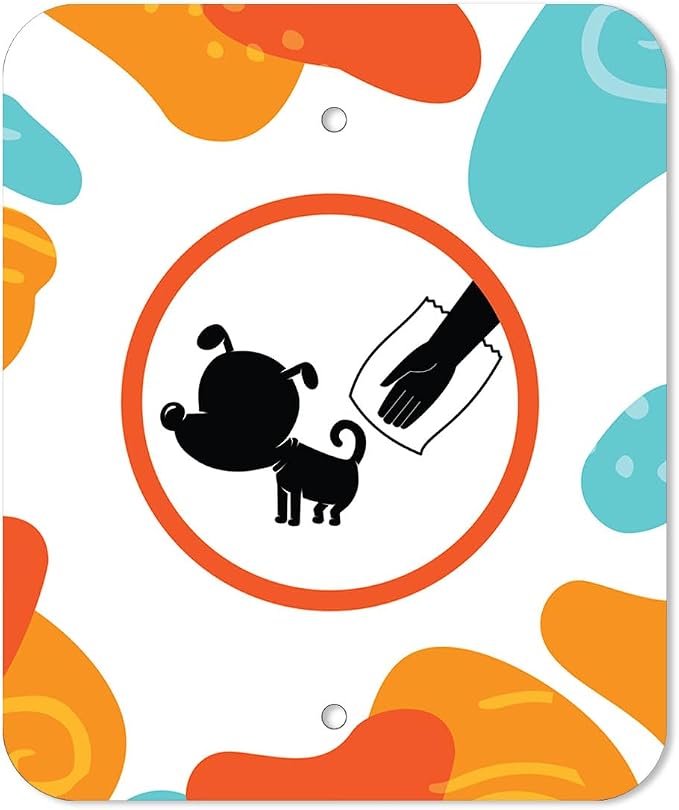 Zero Waste USA - DISPENSE-ART Roll Bag Dispenser & Sign - Abstract Paw | UV-printed roll bag dispenser & matching sign, 400 bags, 25% more storage, mounts to walls, posts & fences