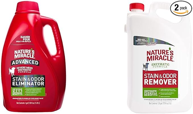 Nature's Miracle 1 Gal Severe Dog Stain Eliminator and 1.33 Gal Dog Stain Odor Remover Bundle