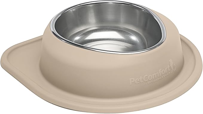 WeatherTech Single Low Pet Feeding System - Heavy-Duty Dog & Cat Food/Water Bowl - 96 oz (12 Cups) Tan (SL9603TN)