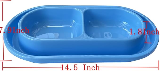 Ant Proof Cat Dish 32 Oz Pet Food Water Bowl for Dogs Cats Blue, M | Ant Proof Food Bowl, No Spill Dish, Outdoor Feeding, Deep Wide Water Moat, Ants Barrier Blocks Insects, Lightweight Plastic